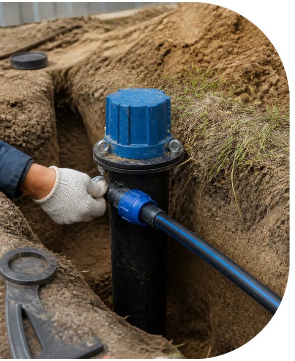 Обустройство скважины с адаптером для дома в Сургуте